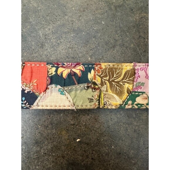 Y2K Lucky Brand Patchwork Belt Peace Sign Buckle Boho Hippie Festival - Picture 4 of 5